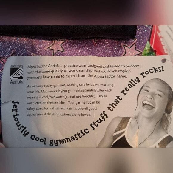 Alpha Factor Gymnastic or dance leotard Adult Large, NWT #19 - Picture 5 of 5